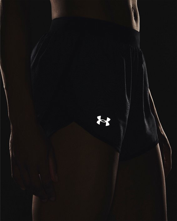 Women's UA Fly-By 2.0 Printed Shorts, Black, pdpMainDesktop image number 3